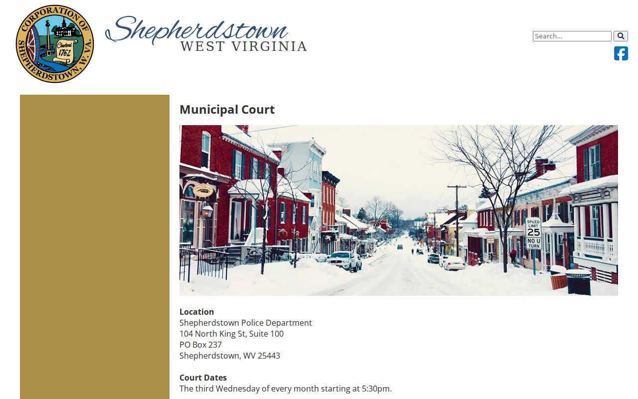 Shepherdstown court docket location and Municipal Court contact information
